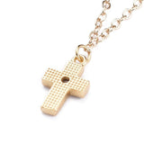 Zirconia Charms Bracelet Enamel Stainless Steel Lobster Cross Adjustable Z139