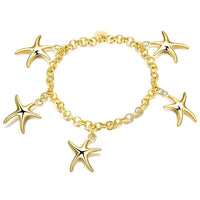 Yellow Gold Plated Bracelet Lobster 8 Inches L161