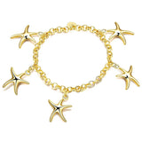 Yellow Gold Plated Bracelet Lobster 8 Inches L161