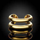 Gold Plated Fashion Ring Open Double Line For Women B159