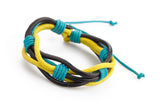 Genuine Leather Handmade Bracelet Men's Unisex Braided Wrap Tribal H75