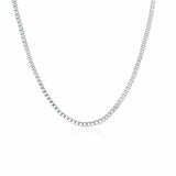 Sterling Silver Plated Necklace Chain 18-24 Inches 2MM Lobster Clasp B361