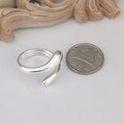 Sterling Silver Drops Plain Band Ring Size 8 B6
