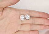 White Gold Plated Earring  Round AAA Cubic Zirconia Women's G219