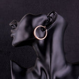 Rose Gold Latch Back Hoop Bali Earrings L124