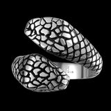 Stainless Steel  Antique Gothic Biker Tribal Ring Black Men's Unisex Snake B187