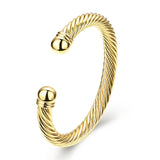 Yellow Gold Plated Bracelet Adjustable Size 8MM No Clasp L170