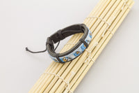 Genuine Leather Handmade Bracelet Men's Unisex  Wrap Tribal H121