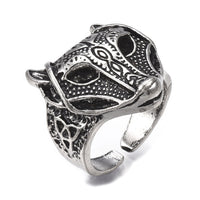 Alloy Cuff Finger Ring Wide Ring Fox Antique Silver Size 9 Adjustable 19mm P447