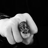 Stainless Steel Antique Gothic Biker Tribal Ring Black Men's Unisex B185