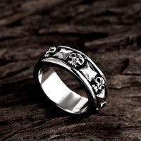 Stainless Steel Vintage Antique Gothic Biker Tribal Ring Black Men's Unisex B229