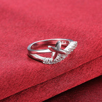 Sterling Silver Plated Fashion Ring AAA Zirconia Women B400