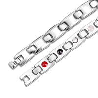 Stainless Steel Panther Chain Watch B Bracelet Watch Clasp Silver 8.2" A131