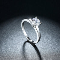 Platinum Plated Fashion Ring AAA Zirconia Women B338