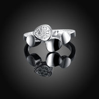 Sterling Silver Plated Fashion Ring AAA Zirconia Women B397