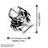 Stainless Steel Gothic Biker Tribal Ring Black Men's Unisex Alien Predator B206