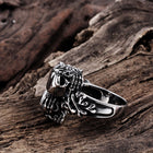 Stainless Steel Antique Gothic Biker Tribal Ring Black Men's Unisex Skull B182