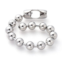 Stainless Steel Ball Chain Beads Bracelet Silver Color 8.4" 10mm P274