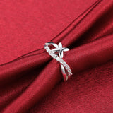 Sterling Silver Plated Fashion Ring AAA Zirconia Women B400