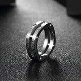 Stainless Steel Contemporary Ring Men's Unisex B422