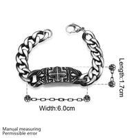 Stainless Steel Bracelet 8.5 Inches 13MM Lobster L408