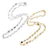 Stainless Steel Chain Necklaces Lobster Horse Eye Gold 16.61 inches 42.2cm Z554