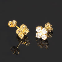 Gold Plated Earring  Flower  AAA Cubic Zirconia Women's G223