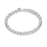 Sterling Silver Plated Bracelet 8 Inches 4.5MM  Lobster L296