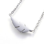 Stainless Steel Pendant Necklaces Lobster Feather Silver 16.5'' 42cm Z570