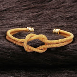 Gold Plated Bangle Cuff Adjustable Size 17.6MM No Clasp  L102-8