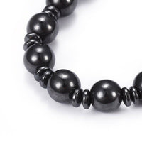 Magnetic Hematite Set Bracelets Necklace Magnetic Clasps 25.1" P691