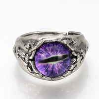 Adjustable Ring Wide Band Rings Chunky Rings Dragon Eye Blue Violet 19.5mm Z742