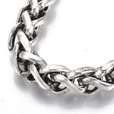 Men's Alloy Wheat Chain Bracelet Dragon Antique Silver 8.8" 22.5cm Z253