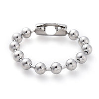 Stainless Steel Ball Chain Beads Bracelet Silver Color 8.4" 10mm P274