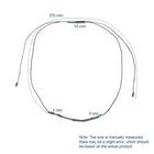Adjustable Non-magnetic Hematite Necklace Beads Morse Code-Family 31.1" P684