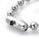 Stainless Steel Ball Chain Beads Bracelet Silver Color 8.4" 10mm P274