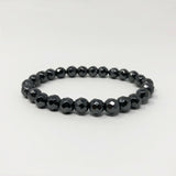 Hematite Non-Magnetic Bracelet Mens Womens Unisex Adjustable Size Black X38