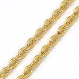 Trendy Unisex Stainless Steel Chain Necklace Lobster Clasp Gold 21.45" P116