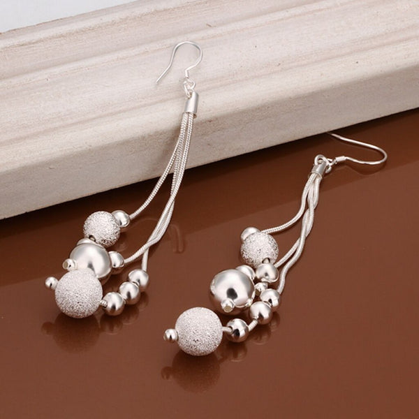 Sterling Silver Drop Dangle Chandelier Hook Earrings L13