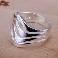 Sterling Silver Plated Plain Band Ring Size 8 B4