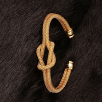 Gold Plated Bangle Cuff Adjustable Size 17.6MM No Clasp  L102-8