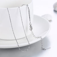 Platinum Plated Necklace Chain 20 Inches 1MM Lobster Clasp B309