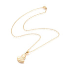 Stainless Steel Pendant Necklace Lobster Religion Virgin Mary Gold 17.5" A253