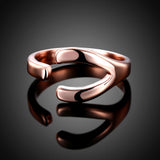 Rose Gold Plated Fashion Ring Women Open B462