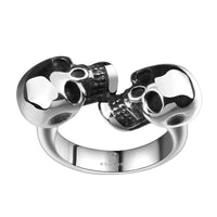 Stainless Steel Antique Gothic Biker Tribal Ring Black Men's Unisex Skull B178