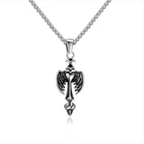 Stainless Steel Necklace Men's Pendant Cross Biker Gothic Lobster Clasp B212