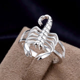 Sterling Silver Plated Fashion Ring Women Scorpion B383