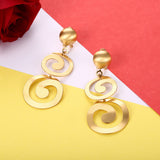 Yellow Gold Plated Earrings  Chandelier Latch Back Clasp L605