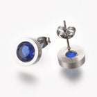 Stainless Steel Set Necklace Bracelets Stud Earrings Mixed Color 17.9" P711