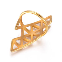 304 Stainless Steel Finger Rings Gold Size 7 17mm  A22